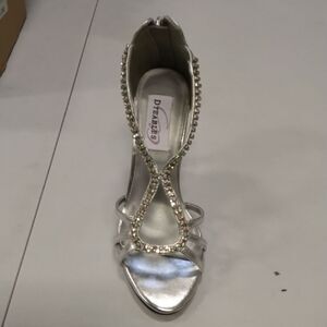Dyeables Silver Embellished Women's Heels